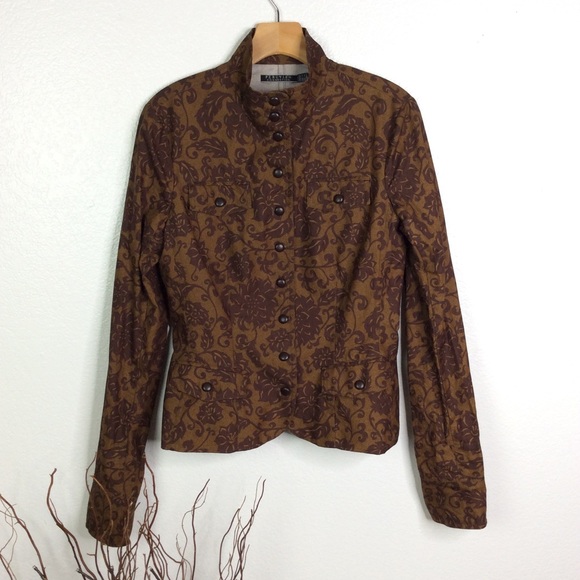 PERUVIAN CONNECTION High Neck Peplum Jacket - Picture 3 of 5